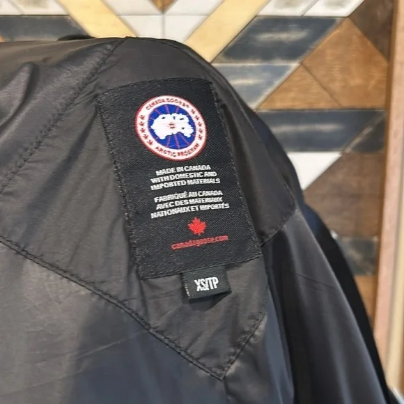 Canada Goose Stellarton Hooded Down Coat Jacket Black XS *As-Is* - Picture 13 of 13